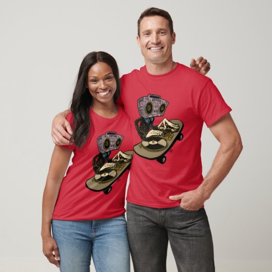 two turntables and a skateboard funny tシャツ (ユニセックス)