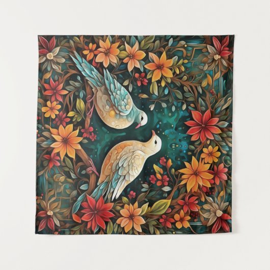 Two Turtle Doves タペストリー (正面(横))