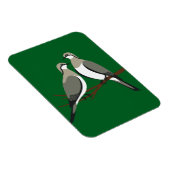 Two Turtle Doves Cut-Out Stencil Retro Style 1 マグネット (右側)