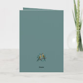 Two Turtle Doves Cut-Out Stencil Retro Style 3 カード (裏面)