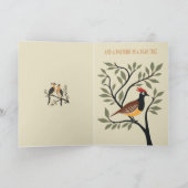 Two Turtle Doves Cut-Out Stencil Retro Style 7 カード (内部)