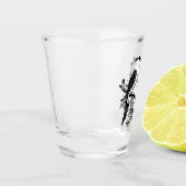Two Turtle Doves Cut-Out Stencil Retro Style 7 ショットグラス (左)
