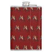 Two Turtle Doves Cut-Out Stencil Retro Style 7 フラスク (裏面)