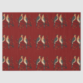 Two Turtle Doves Cut-Out Stencil Retro Style 7 薄葉紙