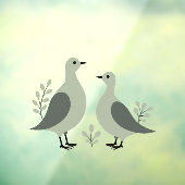Two Turtle Doves Cut-Out Stencil Retro Style 8 ウィンドウサイン (シート3)