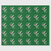 Two Turtle Doves Cut-Out Stencil Retro Style 8 ラッピングペーパー (フラット)