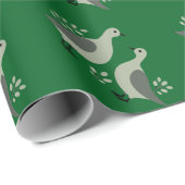 Two Turtle Doves Cut-Out Stencil Retro Style 8 ラッピングペーパー (ロールコーナー)