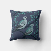 Two Turtle Doves Cut-Out Stencil-Style 3 クッション (裏面)