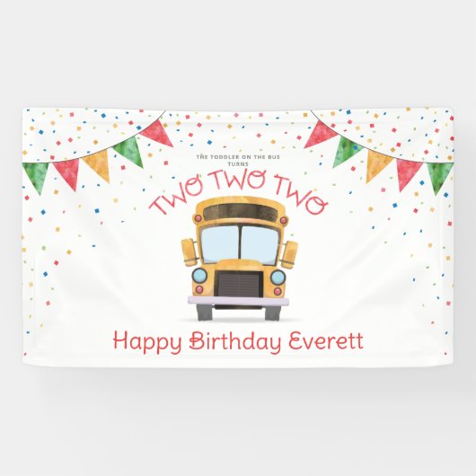 Two Two バースデーパーティーバナー 横断幕 (横)