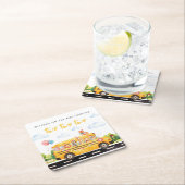 Two Two Two School Bus スクエアペーパーコースター (インサイチュ)