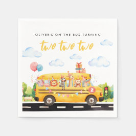 Two Two Two School Bus スタンダードカクテルナプキン