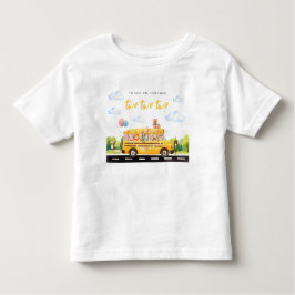 Two Two Two School Bus Birthday T-Shirt トドラーTシャツ
