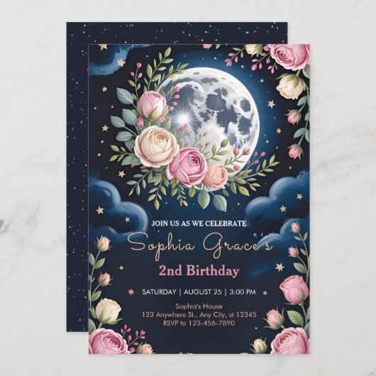 Two Under the Moonlight 招待状 (正面/裏面)