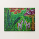 Two Unicorns under a Mushroom ジグソーパズル (横)