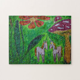 Two Unicorns under a Mushroom ジグソーパズル