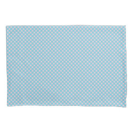 Two views of a textured woven fabric in light blue 枕カバー