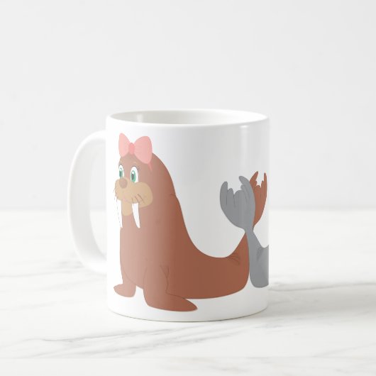 Two Walruses Coffee Mug コーヒーマグカップ (正面左)