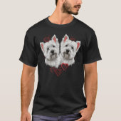 Two West Highland White Terrier Valentines Day Cou Tシャツ (正面)