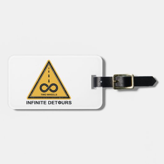 Two Wheels Infinite Detours Cycling ラゲッジタグ (正面横)