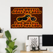 TWO WHEELS MOVE TH E SOUL POSTER ポスター (ホームオフィス)