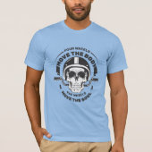 Two Wheels Move the Soul Biker Skull Tシャツ (正面)