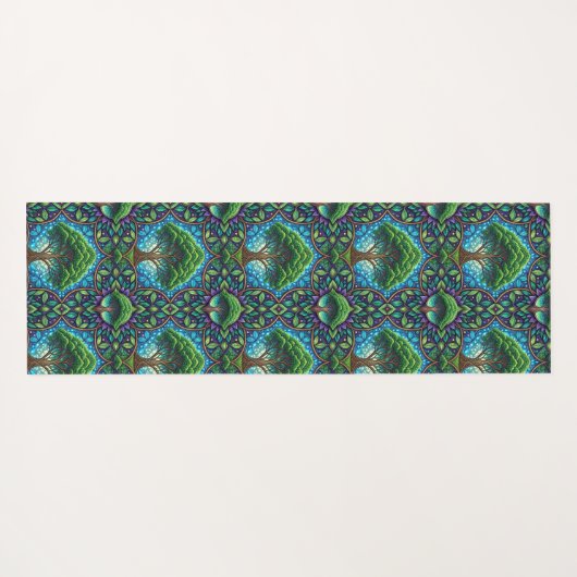 Two white panels display a vertical and horizontal ヨガマット (裏面(横))