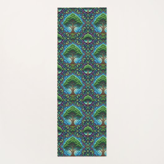 Two white panels display a vertical and horizontal ヨガマット (裏面)