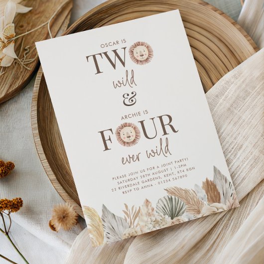Two WildとFour Ever Wildのジョイント招待 招待状