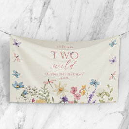 Two Wild ワイルドフラワー 2歳の誕生日パーティー 横断幕