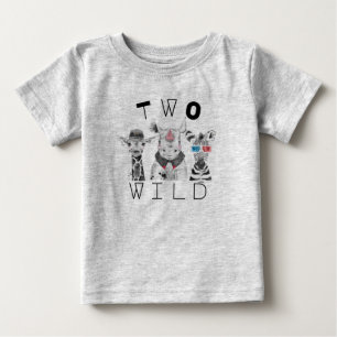 Two Wild   2歳の誕生日Tシャツ ベビーTシャツ