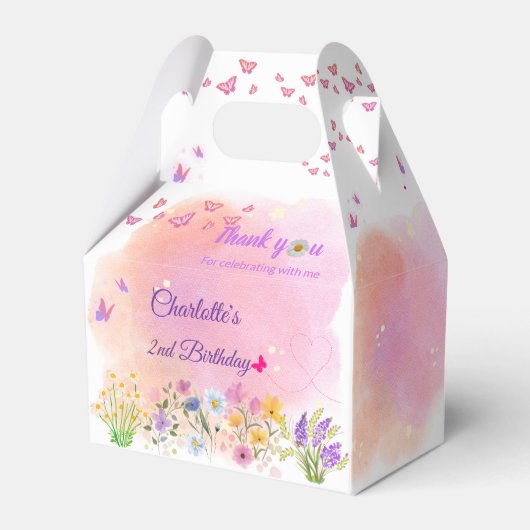 "Two Wild" 2nd Birthday Favor Boxes フェイバーボックス (正面サイド)