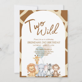 Two Wild Birthday Invitation  招待状