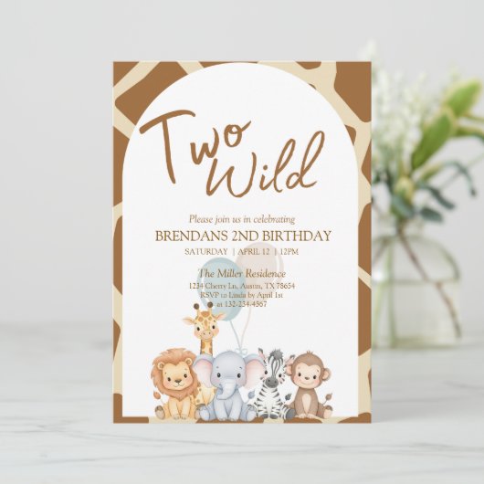 Two Wild Birthday Invitation  招待状 (スタンド正面)