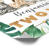  Two Wild Birthday Party Welcome Door Sign ポスター (角)