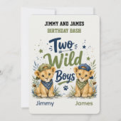 Two Wild Boys バースデーパーティー 招待状 (正面)