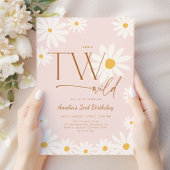 TWO Wild Daisy Floral 2nd Birthday 招待状
