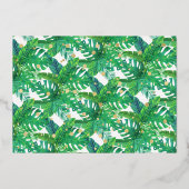 Two Wild Dinosaurs Boys 2nd Birthday 実在 Photo 箔招待状 (裏面)