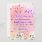 "Two Wild & Full of Wonder" 2歳の誕生日 招待状 (正面)