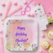 "Two Wild & Full of Wonder" Happy Birthday Party ペーパープレート (パーティー)