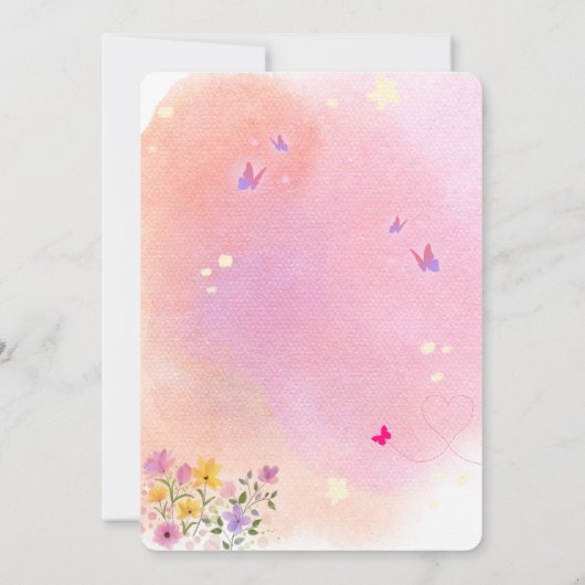 "Two Wild & Full of Wonder" Second Birthday 招待状 (裏面)