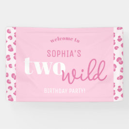 Two Wild Girl 2歳の誕生日パーティーウェルカム 横断幕