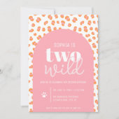 Two Wild Girl 2歳の誕生日招待状 招待状 (正面)