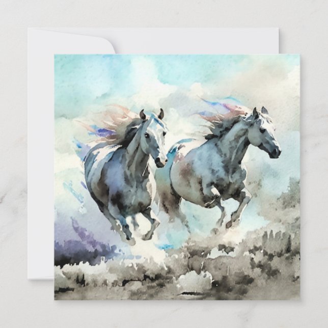 Two Wild Mustangs Race Against the Wind  (正面)