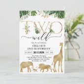 Two Wild Party Animals 2nd Birthday Invitation 招待状 (スタンド正面)