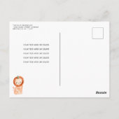 TWO WILD Safariパーティー動物キッズ2nd誕生日 ポストカード (裏面)