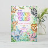 Two Wild Safari 2nd Birthday 招待状 (スタンド正面)