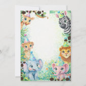 Two Wild Safari 2nd Birthday 招待状 (裏面)