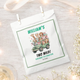 Two Wild Safari Animal 2nd Birthday Party フェイバーバッグ