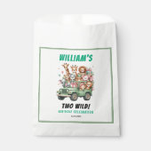Two Wild Safari Animal 2nd Birthday Party フェイバーバッグ (正面)