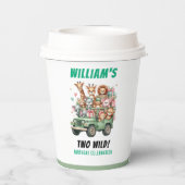 Two Wild Safari Animal 2nd Birthday Party 紙コップ (裏面)